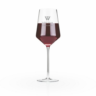 Viski® Raye Angled Crystal Bordeaux Glass, set of 2