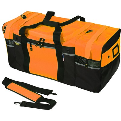 Turnout Gear Bag, Orange, 3-compartment