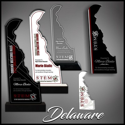9" Delaware Black Budget Acrylic Award
