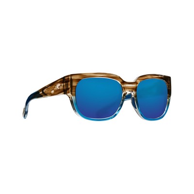 Costa Del Mar® Waterwoman Polarized Sunglasses w/Shiny Wahoo Frames & Blue Mirror Lenses