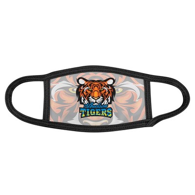 Sublimated Youth Face Mask with Black Trim