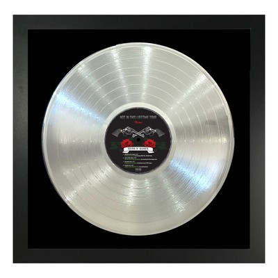 Platinum Framed 12" Record - Black Backer - 16 x 16