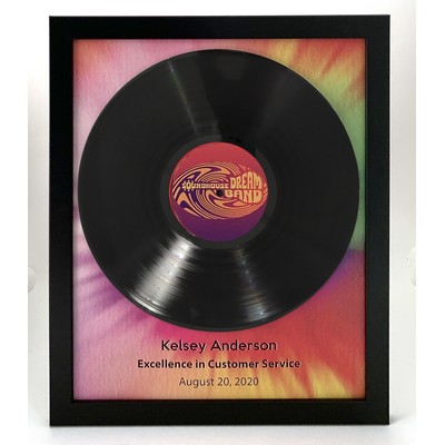 Black Framed 12" Record - Custom Backer - 15 x 18