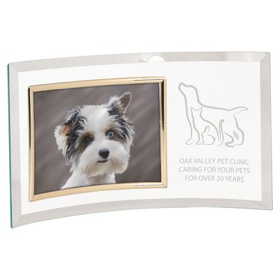 Jade Glass Crescent with Picture Frame