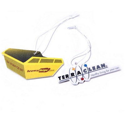 3.75" Die Cut Shape Custom Full Color Printed Air Freshener/Air Deodorizer w/Apple Pie Scent