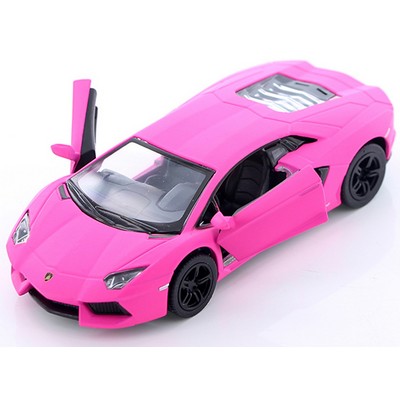 5" Pink Lamborghini Aventador Die Cast