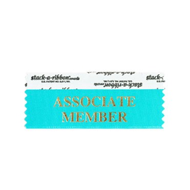 Associate Member Stk A Rbn Jewel Blue Ribbon Gold Imprint