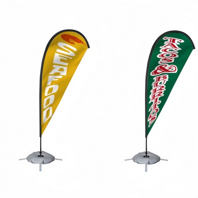 Custom Advertising Teardrop Flag w/ Water Bag