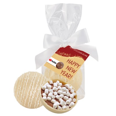 New Years Mega Hot Chocolate Bomb Mug Stuffer - White Chocolate Crystal