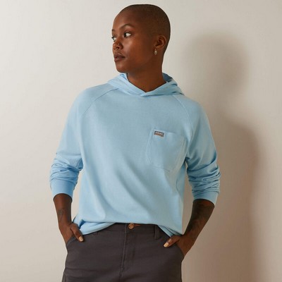 Ariat® Women's Clear Sky Rebar® Cotton Strong™ Long Sleeve Hooded T-Shirt