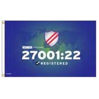 ISO 27001:22 Registered Flag (5'x8')