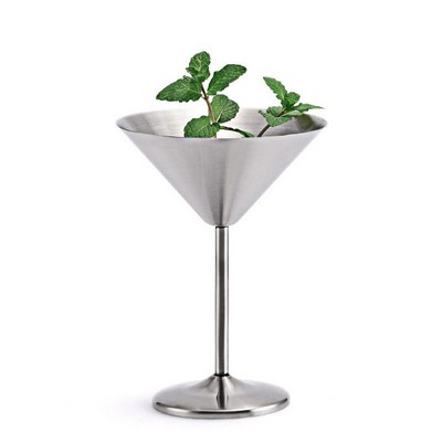 7 Oz. Stainless Steel Martini Cocktail Glass
