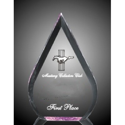 Pointed Top Oval Acrylic Award, 7" H