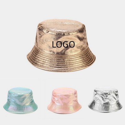 Varnished Leather Bucket Hat