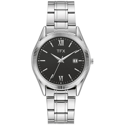 TFX Distributed By Bulova® Men's Stainless Steel Bracelet Watch w/Black Dial
