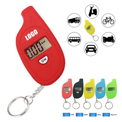 Mini Digital Tire Pressure Gauge With Keychain