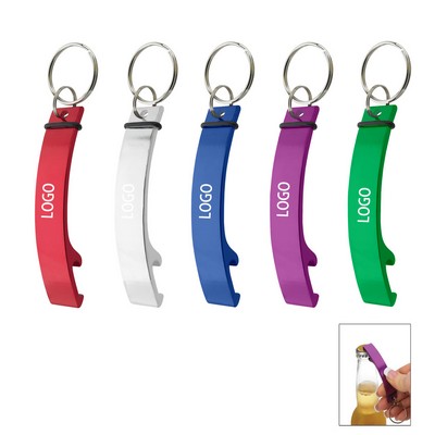 Mini Aluminum Bottle Opener w/Keychain