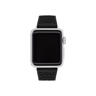Coach® Black Apple Watch® Rubber Strap