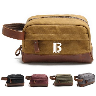 Canvas Travel Water-resistant Toilet Bag