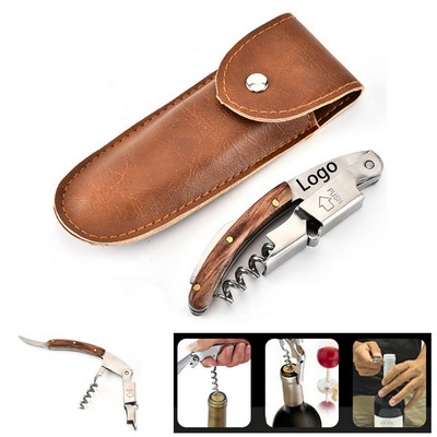 3" 1 Multi-Function Wood handle Wine Opener