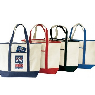 Deluxe Tote Bag w/Inside Zipper Pocket & 22" Handles (22"x16"x6")