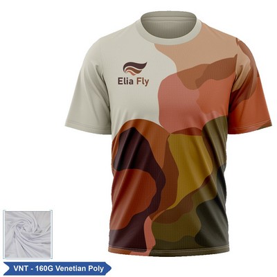 Unisex & Kids Sublimation Venetian Short Slv Tee - Economy