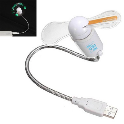 USB Electric Fan w/LED Light