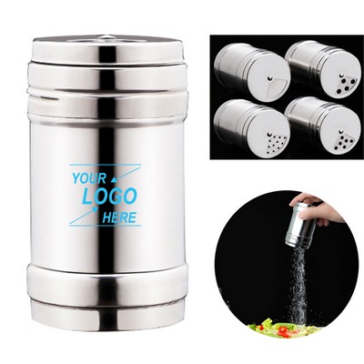 Medium Stainless Steel Salt/Pepper Shakers
