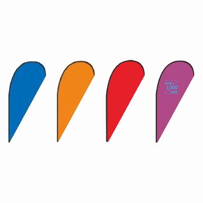 6' Double Sided Fabric Teardrop Flag Banner