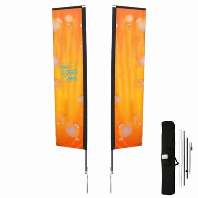 7' Double Sided Half Drop Cloth Banner with Cross Base