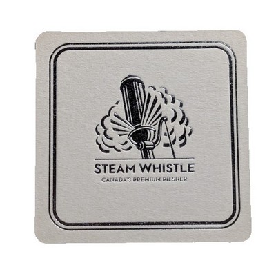 Foil Stamped Coasters - 3.5" or 4" square - foil on 1 side - LW