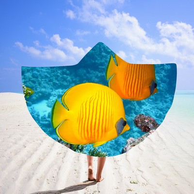 59 x 51" Custom Beach Poncho Towel Swimming Towel#10