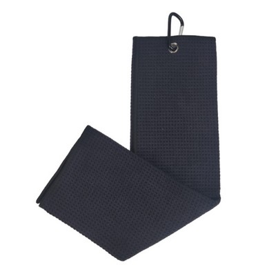 Tri-Fold Portable Microfiber Fabric Golf Towel