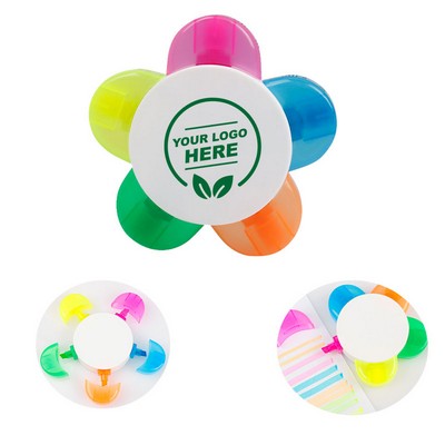 Custom 5-in-1 Petals Highlighter Assorted Colors