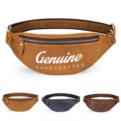 Genuine Leather Biking Fanny Pack