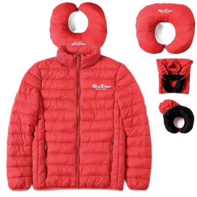 Custom Down Puffer Jacket Alternative Neck Pillow
