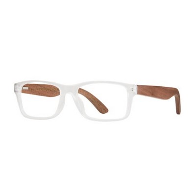 Avalon Eco-Sustainable Matte Clear/Wood Brown Reading Glasses