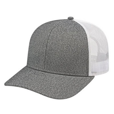 Cap America® Premium Melange Trucker Cap w/Mesh Back