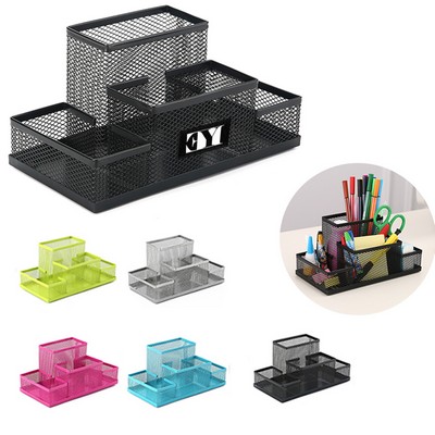 4 Compartments Mesh Desk Organizers