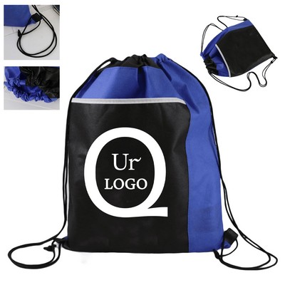 16.14X13.39" Terylene Drawstring Backpack