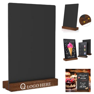 Tabletop Chalkboard W/Wood Holder