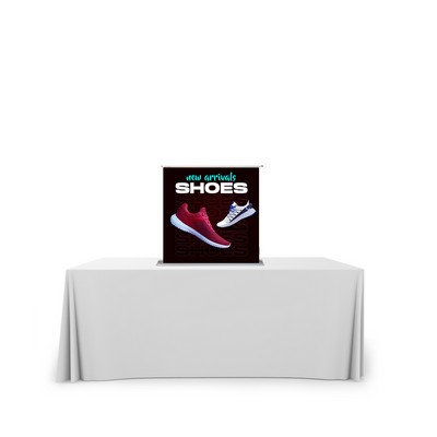 Silverstep Tabletop 36'' Retractable Banner Stand Package with Silverstep Light