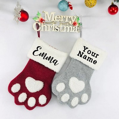 Personalized Dog Christmas Stocking - Custom Holiday Gift