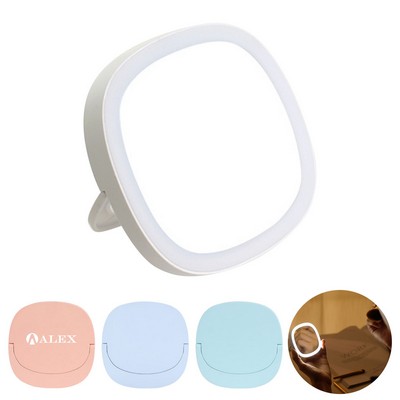 Folding Mini Makeup Mirror With Supplementary Light