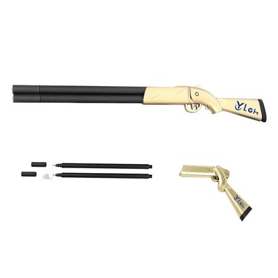Dual Barrels Rifle Gun Pen