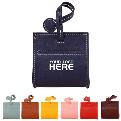 Leather Poop Bag Holder Dispenser