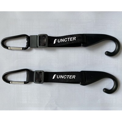 Outdoor Nylon Adjustable Bag Strap Hooks Carabiner