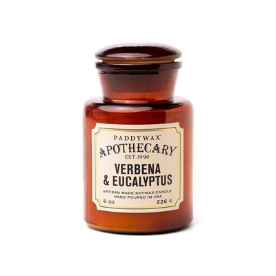 Apothecary 8 Oz Amber Glass - Verbena & Eucalyptus