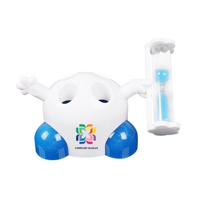 Toothbrush Stand with Hourglass Timer