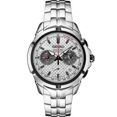 Seiko Watch Coutura Ss Quartz Chronograph Silver Dial